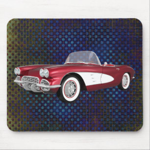 1961 Corvette C1: Candy Apple Avslutar: Mousepad Musmatta