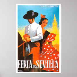 1961 feria de Sevilla vintage resor Poster