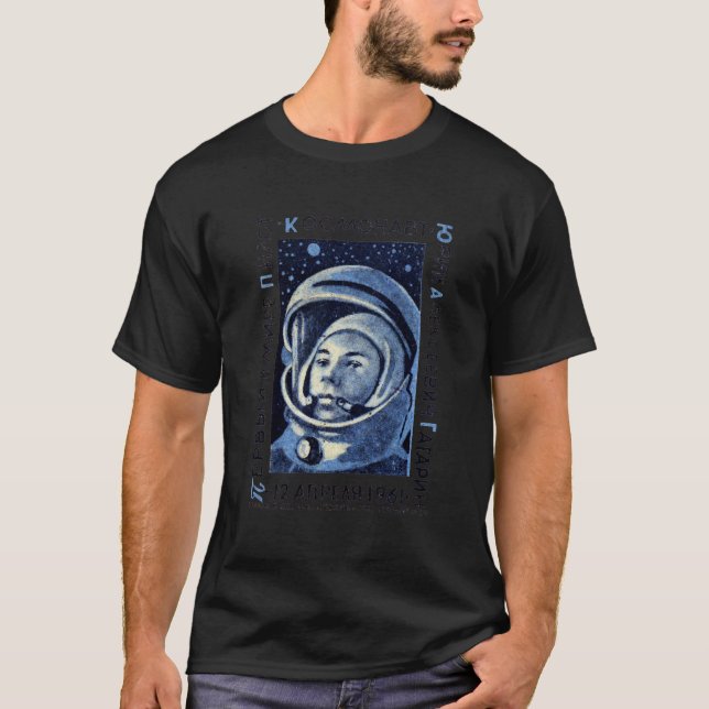 1961 First Man in Space, Yuri Gagarin Classic T Shirt (Framsida)