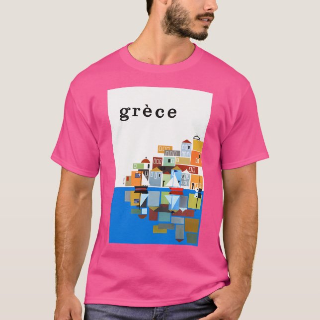 1961 Grekiska reseaffischer T Shirt (Framsida)