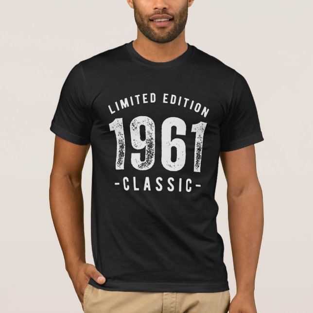 1961 Klassiskt Födelseår T Shirt (Framsida)