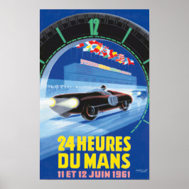 1961 Le Mans 24 timmars tävla för vintage Poster