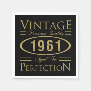 1961 Premium Quality 60 Birthday Pappersservett