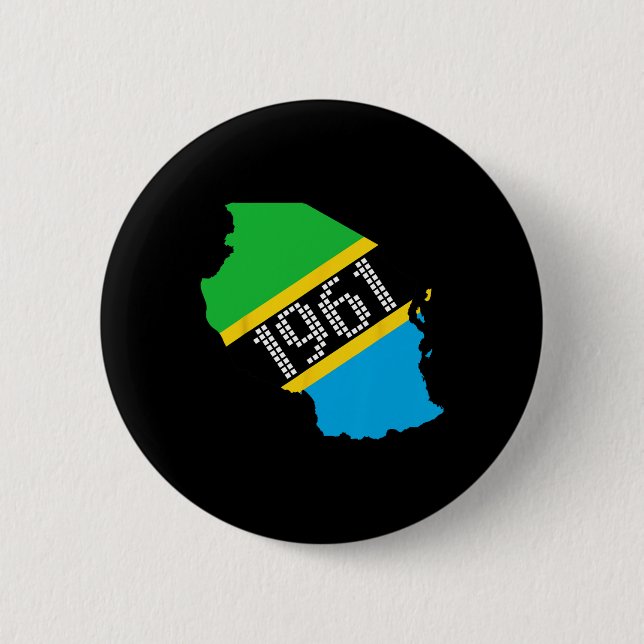 1961 Tanzania Flagga Independence day Knapp (Framsida)