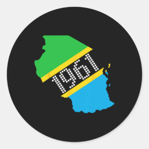 1961 Tanzania Flagga Independence day Runt Klistermärke