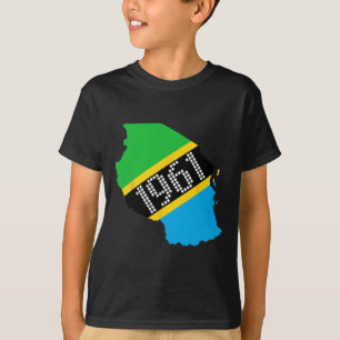 1961 Tanzania Flagga Självständighetsdag T Shirt