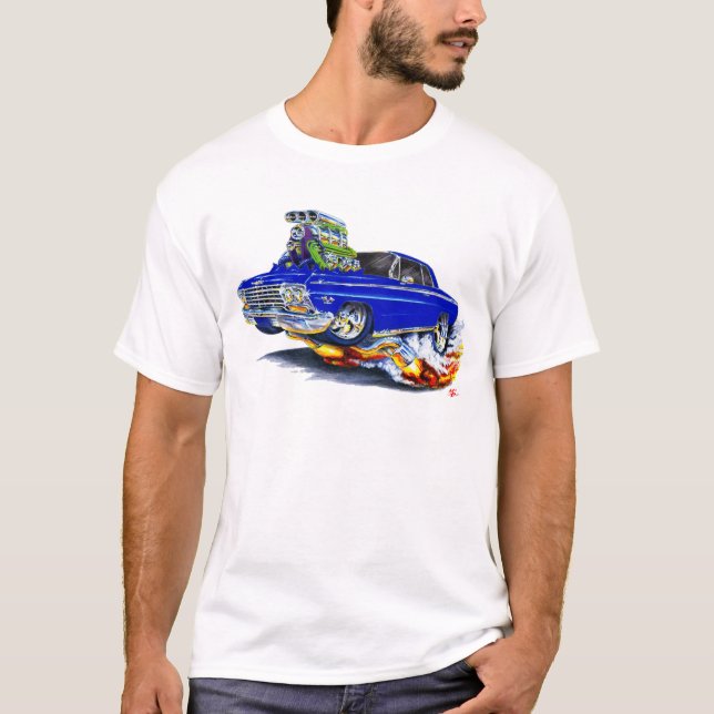 1962-63 Impalamörk - blåttbil T-shirt (Framsida)