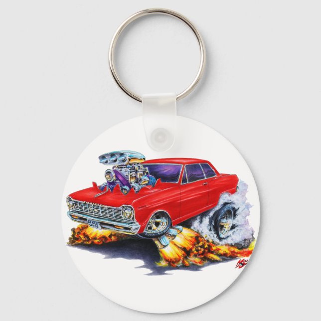 1962-65 Nova röd bil Nyckelring (Framsida)