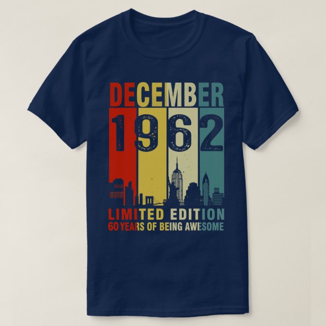 1962 års Begränsad utgåva 60 år av AW T Shirt (Design framsida)