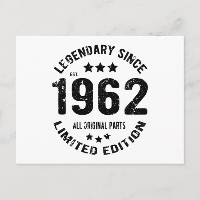 1962 Års Födelsedag Vykort (Framsida)