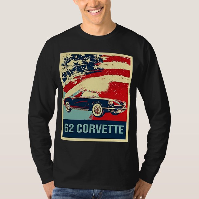 1962 C1 Corvette Pop Art Stil  T Shirt (Framsida)