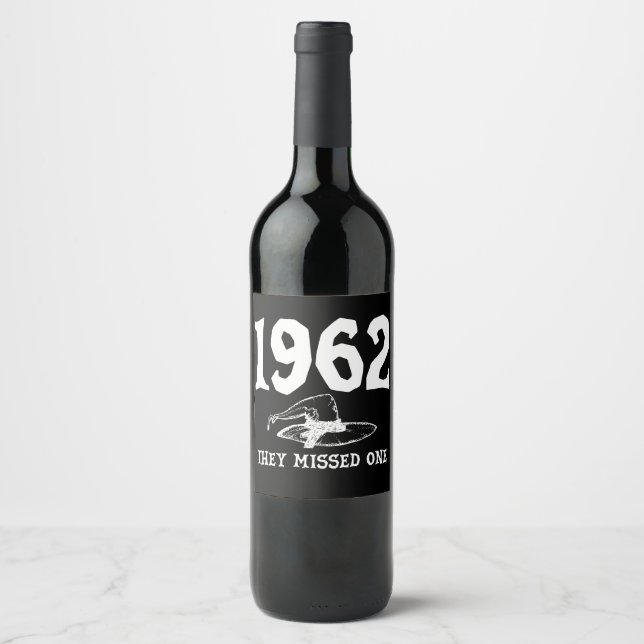 1962 De missade en Salem häxa Halloween  Vinflaska Etikett (Framsida)