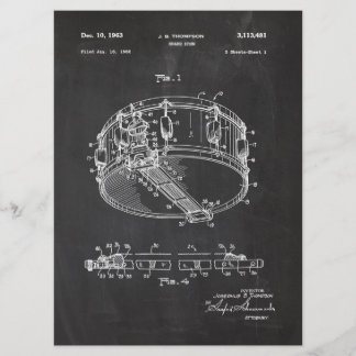 1962 Snare Drum - Patent Draw Meny