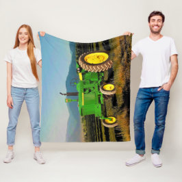1962 Storbilsdragare Mysigt Grönt Blanket Fleecefilt