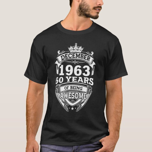 1963 60 års ålder i Fantastisk vid 60:e födseln T Shirt (Framsida)