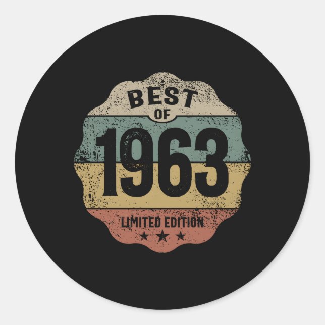 1963 60 RUNT KLISTERMÄRKE (Framsida)