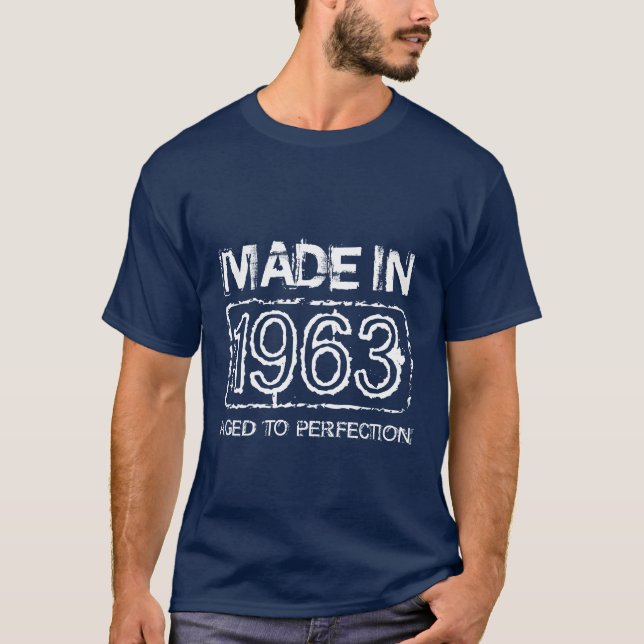 1963 Åldras till perfekt skjorta för Birthday mana T-shirt (Framsida)