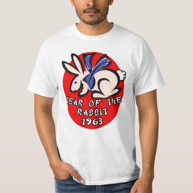 1963 år av de kanindräkten och gåvorna tee shirt (Framsida)