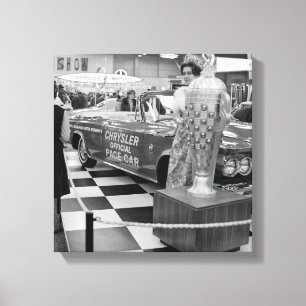 1963 Chicago Auto Show Chrysler Pace Car Woman Canvastryck