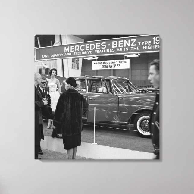 1963 Chicago Auto Show Mercedes-Benz automobile Canvastryck (Framsida)