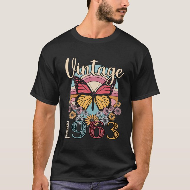 1963 Fjärilsblomma 60-årsjubileum T Shirt (Framsida)
