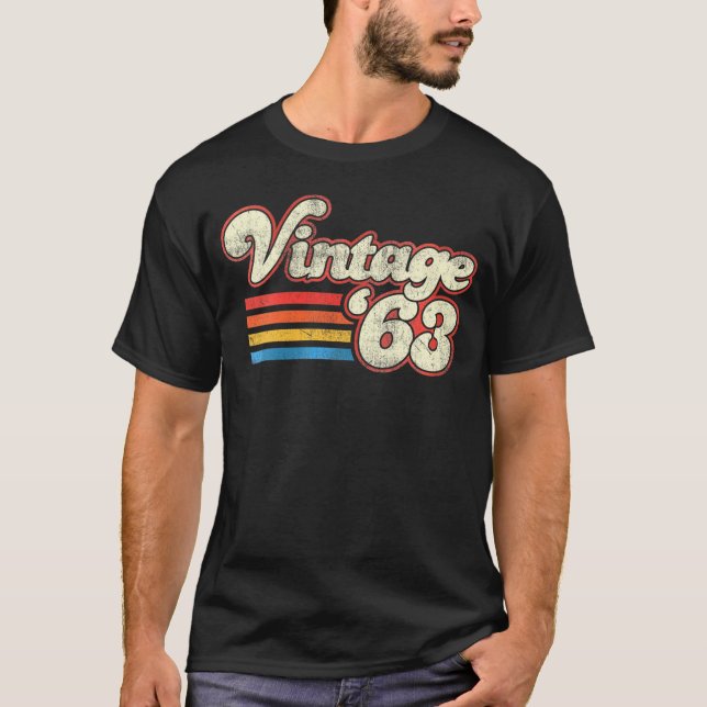1963 Födelsedag V-Nacke T Shirt (Framsida)