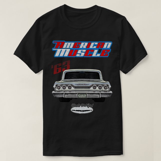 1963 Impala,Rockabilly,rusty,distressed,garage man T Shirt (Design framsida)