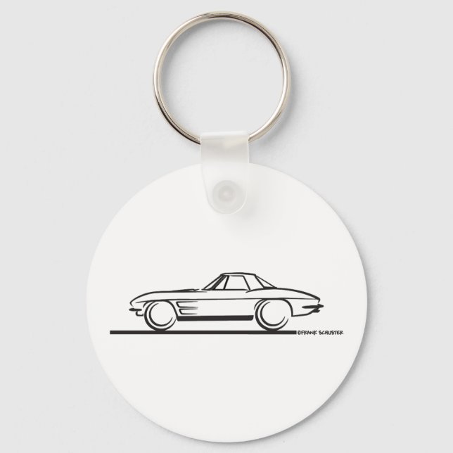 1963 Korvette Stingray Hardtop Nyckelring (Framsida)