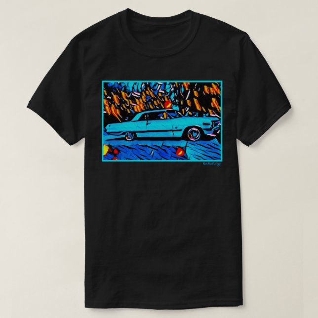 1963 Lowrider Chevrolet Impala Chevy Low Rider Art T Shirt (Design framsida)