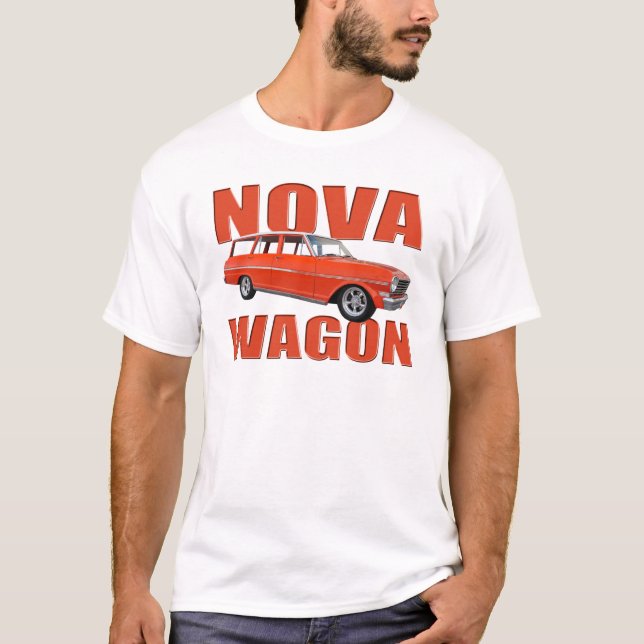 1963 röda chevy vagnlongroof för nova II Tröja (Framsida)