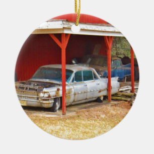 1963 Silver Sadan deville Julgransprydnad Keramik