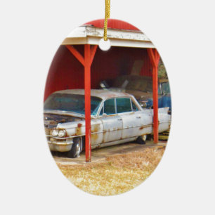 1963 Silver Sadan deville Julgransprydnad Keramik
