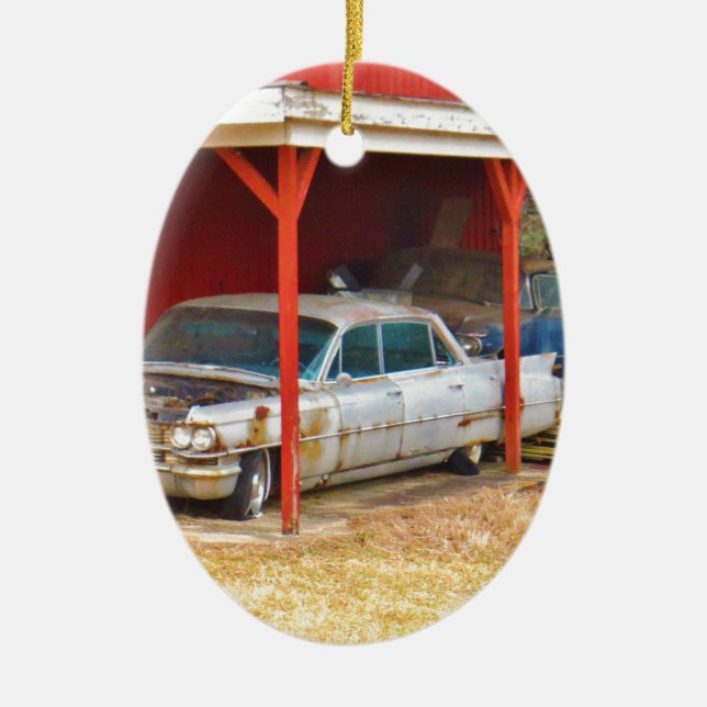 1963 Silver Sadan deville Julgransprydnad Keramik (Framsidan)