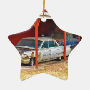 1963 Silver Sadan deville Julgransprydnad Keramik