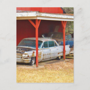 1963 Silver Sadan deville Vykort