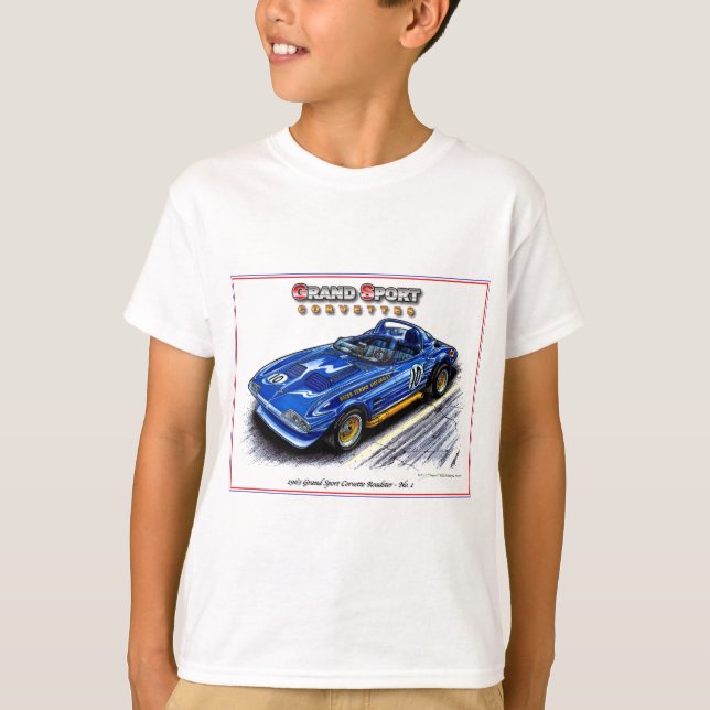 1963 storslagna sportCorvette Penske Roadster Tee Shirt (Framsida)