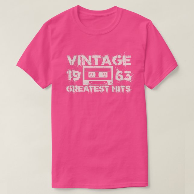 1963 Underbarare Vintagen Vit T Shirt (Design framsida)