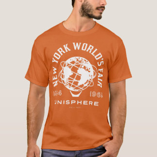 196465 New York World Fair Unisphere med år W T Shirt
