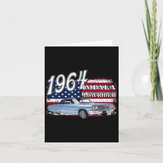 1964 64 Impala Lowrider Ss 4 juli Amerikansk  Kort (Framsida)