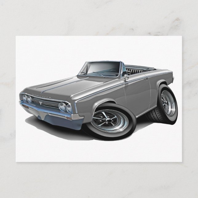 1964-65 Cutlass Grått-konvertibel Vykort (Framsida)