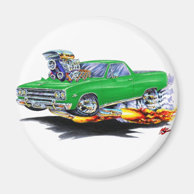 1964-65 El Camino Grönt Lastbil Magnet (Framsidan)