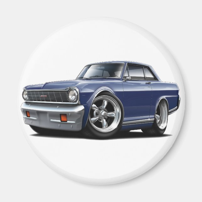 1964-65 Nova Dk Blue Car Magnet (Framsidan)