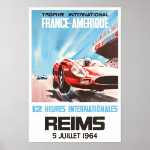 1964 Återger 12 timmars Grand Prix-tävla Poster