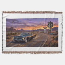 1964 Cadillac på Route 66 Filt