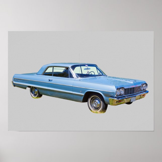 1964 Chevrolet Impala Antique Car Poster (Framsidan)