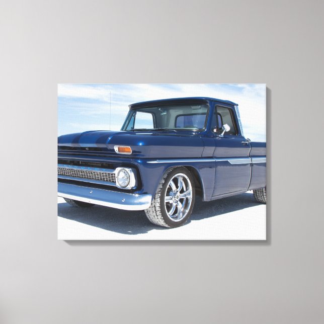 1964 chevy c10 "hot rod" "gatustav" pickupa lastbi canvastryck (Framsida)