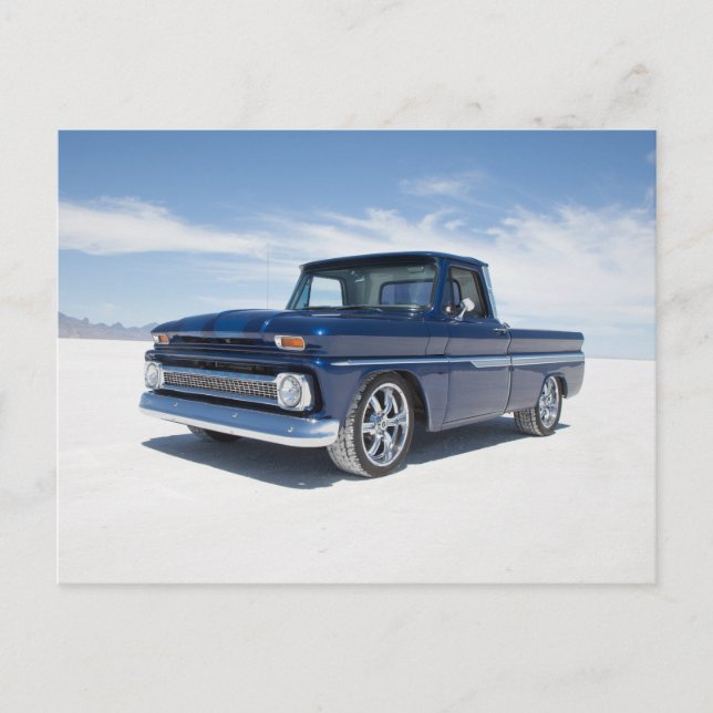 1964 chevy c10 "hot rod" "gatustav" pickupa lastbi vykort (Framsida)