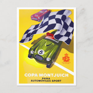 1964 Copa Montjuich-tävlan för Barcelonas vintage Vykort