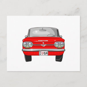 1964 Corvair Front View Vykort