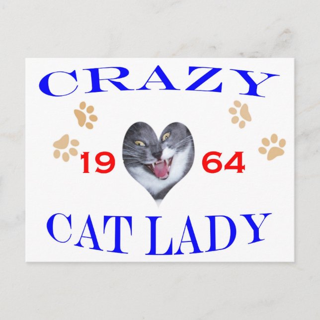 1964 Crazy Cat Dam Vykort (Framsida)